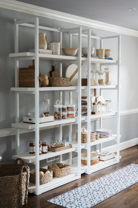 etúHOME Pantry Shelf Unit White with White Shelves 4