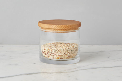 etuHOME Natural Modern Wood Top Canister, Small 1