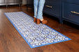 etúHOME Ivory and Denim Caltagrione Rug, Small 4